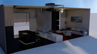 Kitchen & Livingroom 3d model