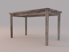 Oude houten tafel 3d model