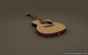 Acoustic guitar 3d model