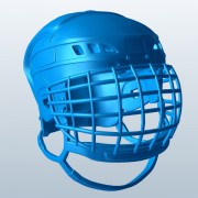 Ishockeyhjälm med mask V1 3d model