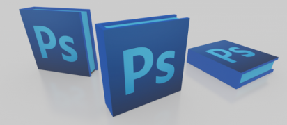 Photoshop PS Book Logo 3d model