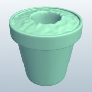 Pot de fleur v1 3d model