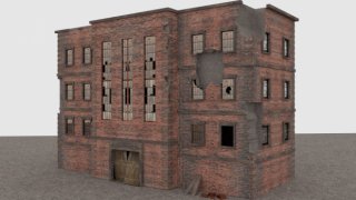 Edificio in rovina 3d model