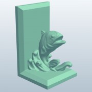 跳躍の魚ブックエンドv1 3d model