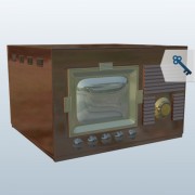 Vieux téléviseur v1 3d model