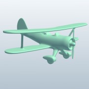 双翼飞机v2 3d model