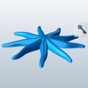 Nine Armed starfish v1  3d model