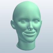 FemaleHead Smiling v3  3d model