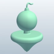 Cartoon Bomb v1  3d model