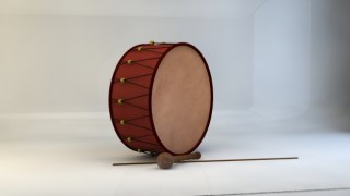 Tambor con textura. modelo 3d