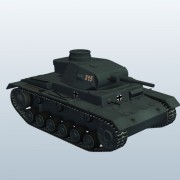 Tanque Alemanha da Segunda Guerra Mundial Panzer III v1 3d model