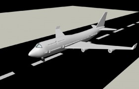 飞机 - 波音747 3d model