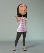 Cartoon Female Character 3d model