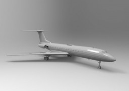 Tu-134 3d model