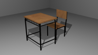 School Chair 3d model