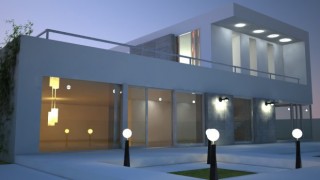 hus modern 3d model