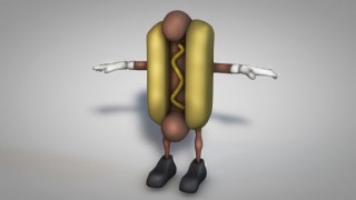 Carácter HotDog ... modelo 3d