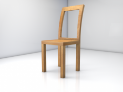 Wooden chair 3d model