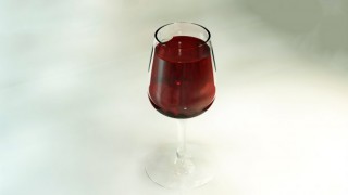 Glass with wine 3d model