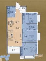 金域蓝郡3室2厅1卫111㎡户型图