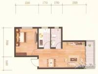 隆城国际1室2厅1卫57㎡户型图
