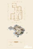 建投熙湖3室2厅2卫137㎡户型图