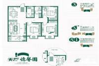 天馨德馨园3室2厅1卫109㎡户型图