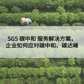 SGS 碳中和 服务解决方案，企业如何应对碳中和、碳达峰