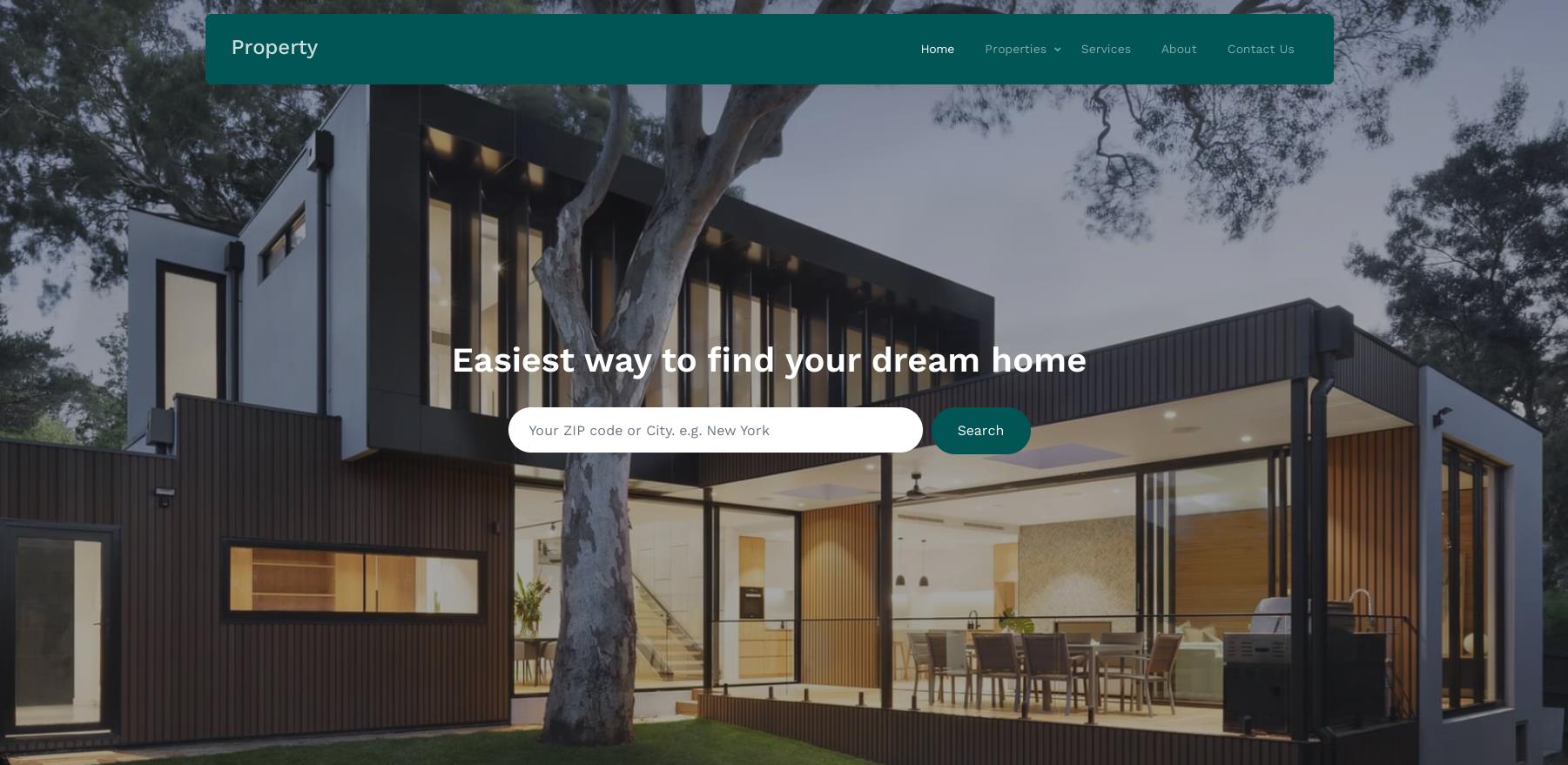 Real estate resource service platform web page template Bootstrap5