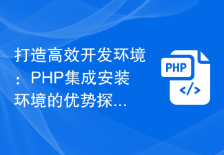 打造高效开发环境：PHP集成安装环境的优势探究