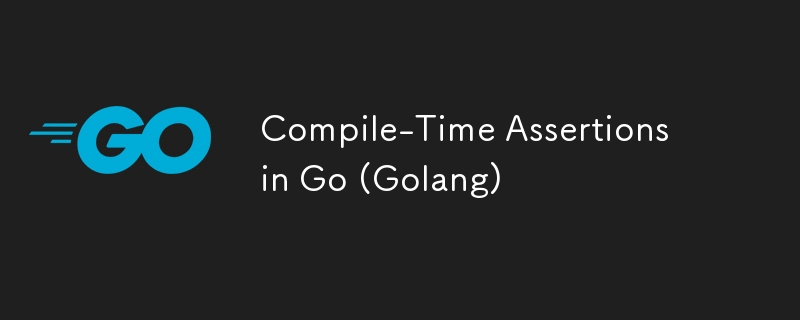 Compile-Time Assertions in Go (Golang)