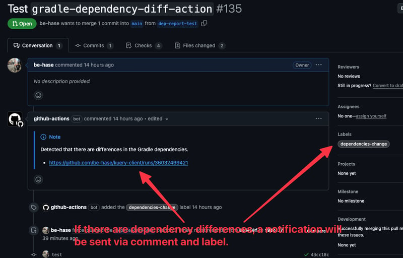 Gradle 의존성 차이 시각화! 'gradle dependency-diff-action'소개