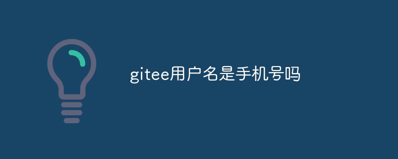 gitee 사용자 이름은 휴대폰 번호인가요?