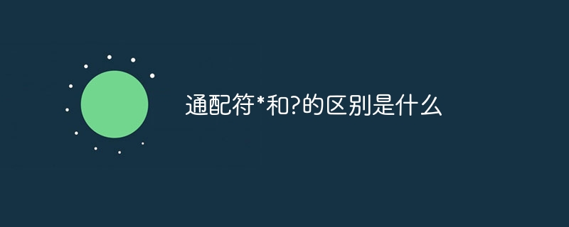 와일드카드 문자 *와 의 차이점은 무엇입니까?