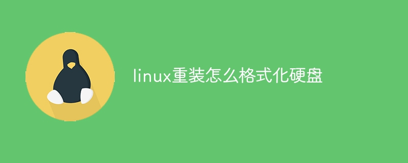 Linux 재설치 중 하드 드라이브를 포맷하는 방법