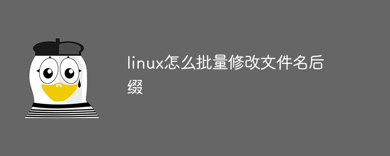 Linux에서 파일 이름 접미사를 일괄 수정하는 방법