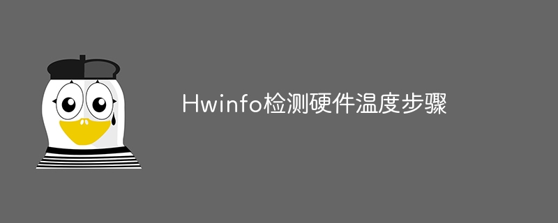 하드웨어 온도를 감지하는 Hwininfo 단계