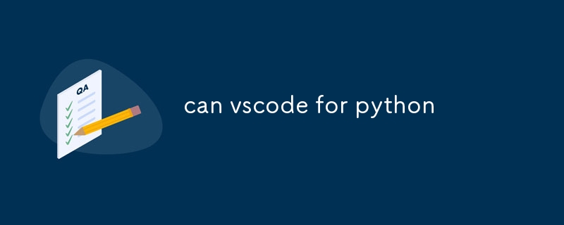 Python용 vscode를 사용할 수 있나요?