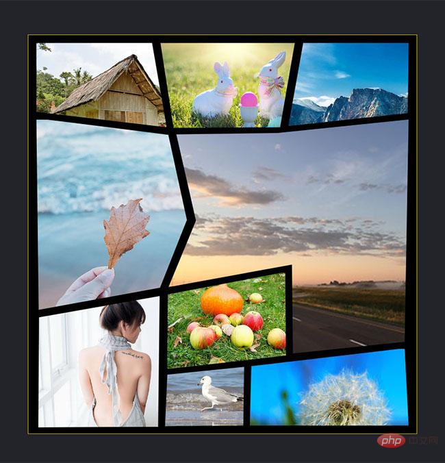 CSS3 creative grid picture album layout code