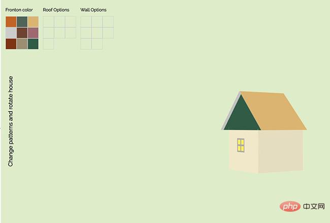 HTML5 house custom decoration web page animation effect