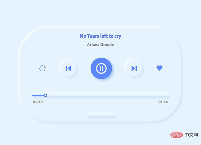 HTML5 SVG music player special effects