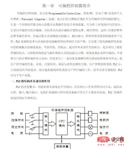 Basic knowledge of PLC programming Chinese doc version