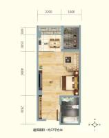 正大豪庭普通住宅37㎡户型图