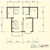 尚城丽都2室2厅1卫86.7㎡户型图