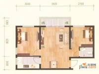 隆城国际2室2厅1卫75.2㎡户型图