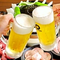 ９０分単品飲み放題１５００円！単品飲み放題だから好きな料理を頼める！お肉を堪能するもよし、ご飯を食べるもよし、好き放題にどうぞ！