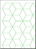 Tumbling Block Graph Paper Preview