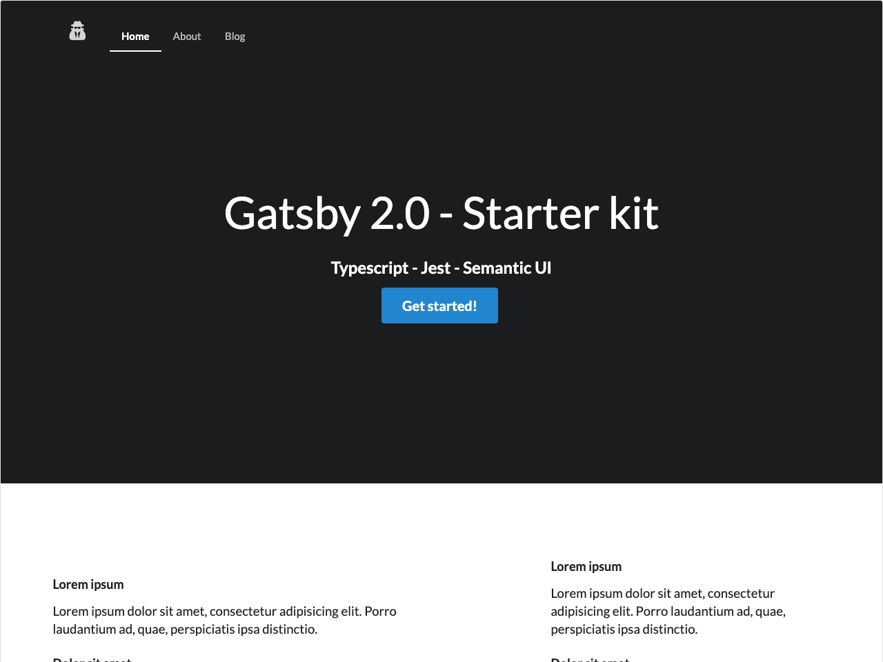 Gatsby Starter screenshot