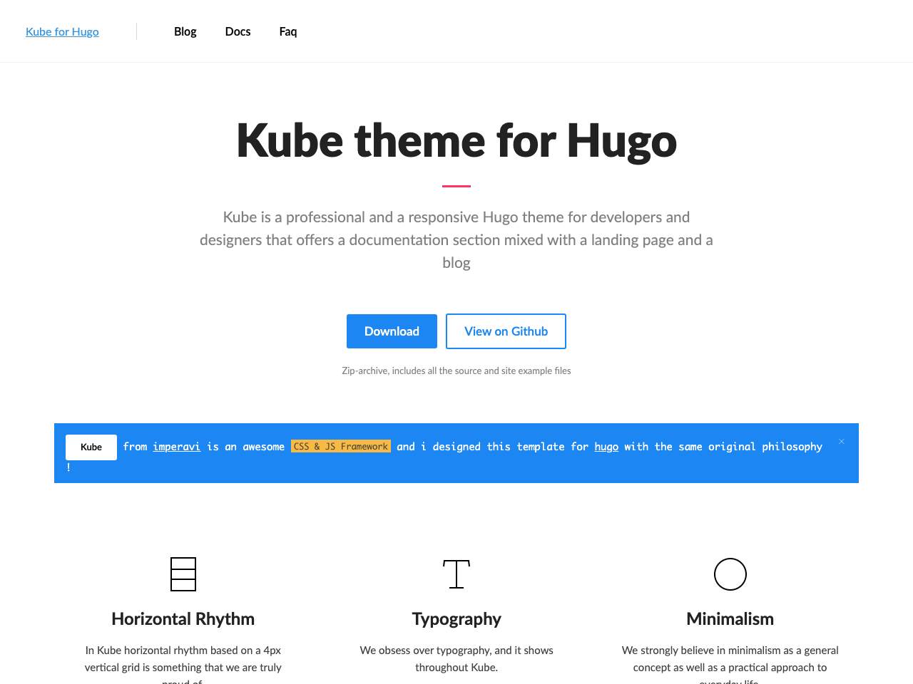 Kube Hugo screenshot