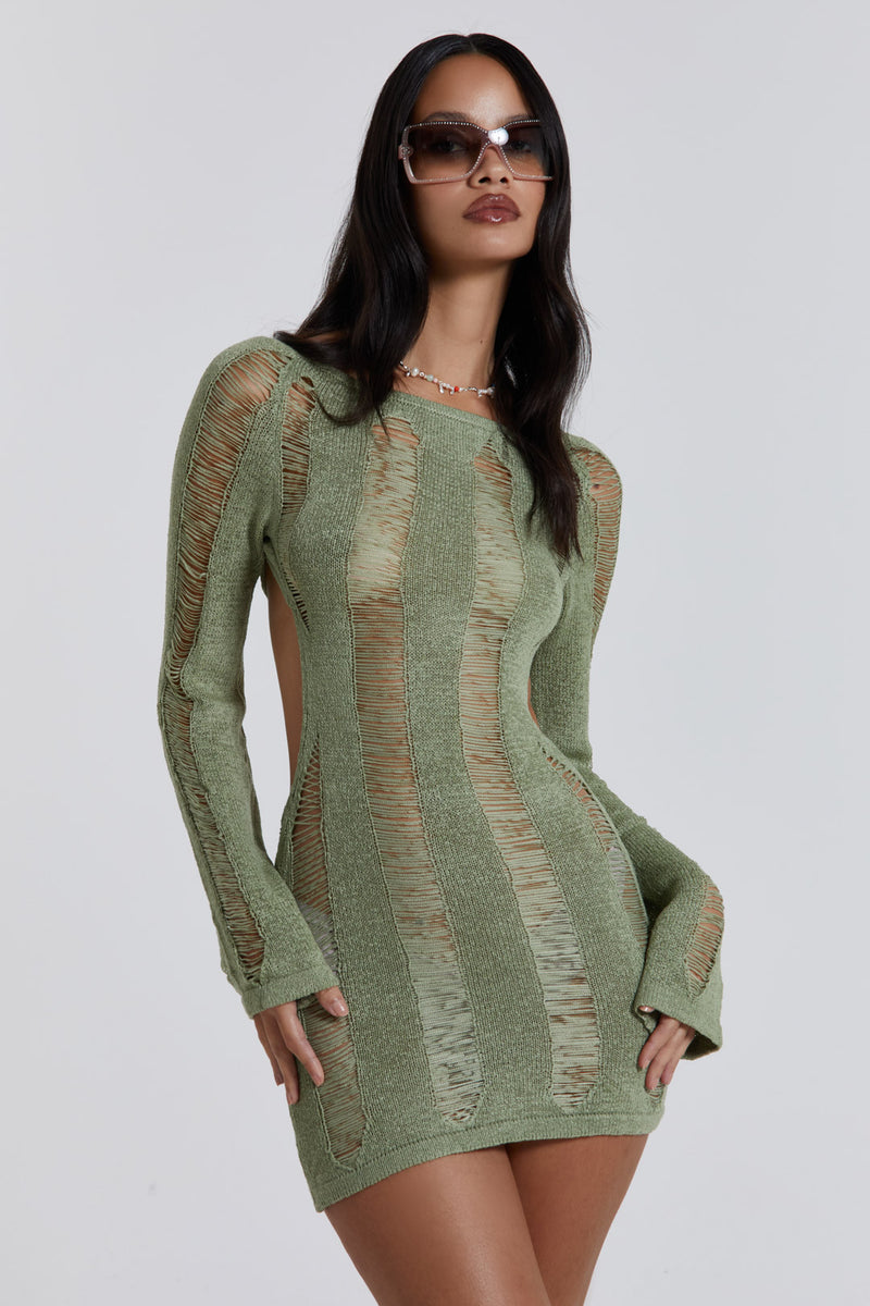 Khaki Umbra Mini Dress